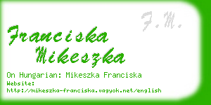 franciska mikeszka business card